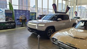 Rivian R1T at World of Wheels Winnipeg 2026.