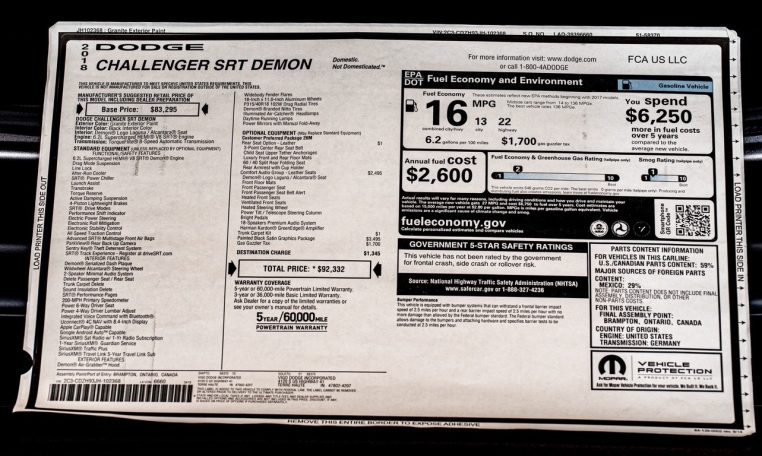 2018 DODGE Challenger SRT DEMON | Collector Owned | Rare